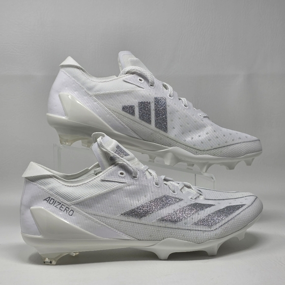 Adidas Adizero Electric Men\'s White Silver IE4374 Football Cleats Size 8 New main image 6
